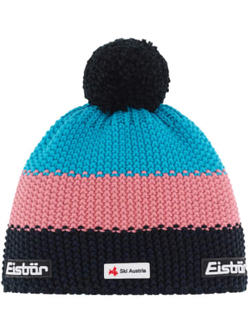 Eisbär Mütze "Star" in Pink/ Blau/ Schwarz
