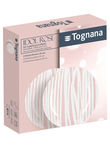 Tognana 2er-Set: Dessertteller in Rosa/ Weiß - Ø 19 cm