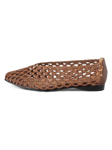 loft37 Leder-Ballerinas in Braun