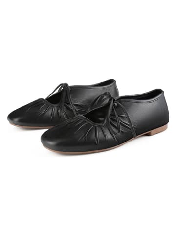 loft37 Leren ballerina's zwart