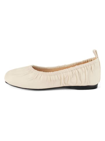 loft37 Leren ballerina's beige