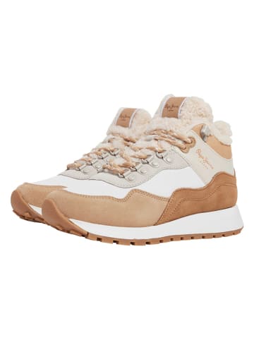 Pepe Jeans FOOTWEAR Sneakers "Dean Curve" in Beige/ Hellbraun