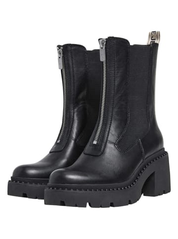 Pepe Jeans FOOTWEAR Leren enkellaarzen "Glen Desert" zwart