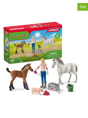 Schleich 3tlg. Set: Spielfiguren "Vet visiting mare and foa" - ab 3 Jahren