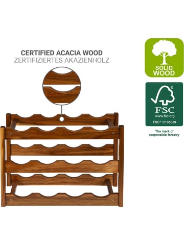 Wenko Weinregal in Braun - (B)42 x (H)28 x (T)21 cm
