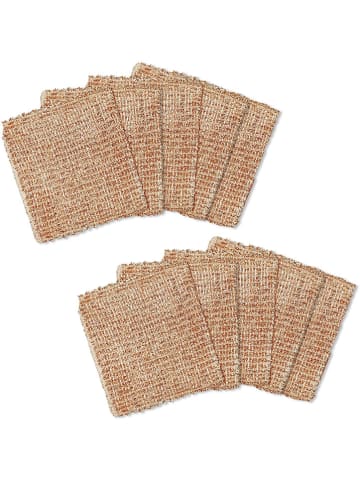Wenko 10-delige set: koperen doeken lichtbruin - (L)16 x (B)13 cm