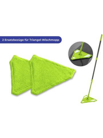 Wenko 2er-Set: Wischmop-Ersatzbezüge in Grün - (L)27 x (B)31 cm