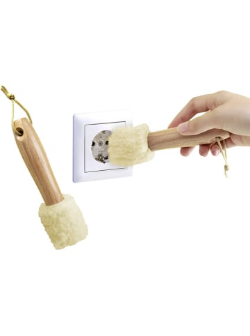 Wenko Czyścik w kolorze jasnobrązowo-beżowym do gniazdek elektrycznych - wys. 15 cm