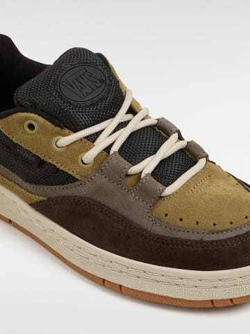 Vans Skórzane sneakersy "Speed LS" w kolorze oliwkowo-brązowym