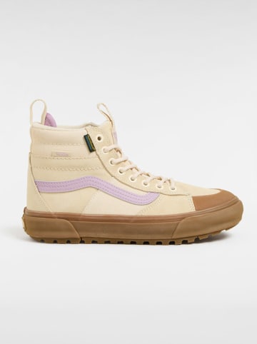 Vans Skórzane sneakersy "Sk8-Hi" w kolorze beżowo-fioletowym