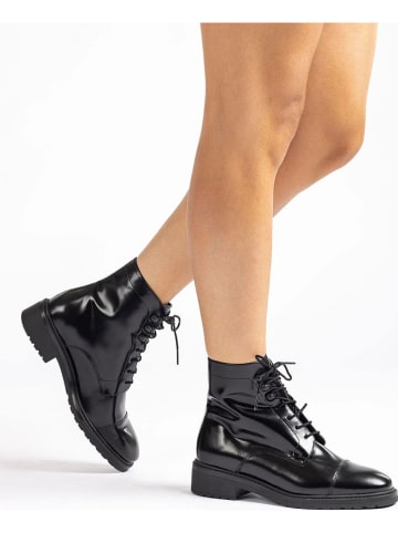 Unisa Leder-Boots "Eady" in Schwarz