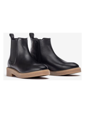 Unisa Leder-Chelsea-Boots in Schwarz