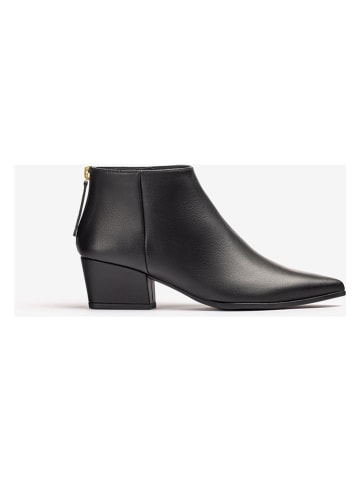 Unisa Leder-Ankle-Boots in Schwarz