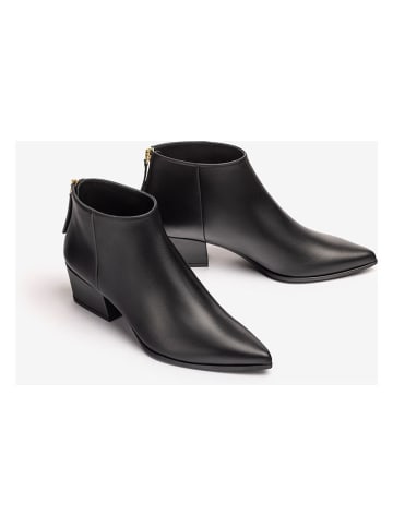 Unisa Leder-Ankle-Boots in Schwarz