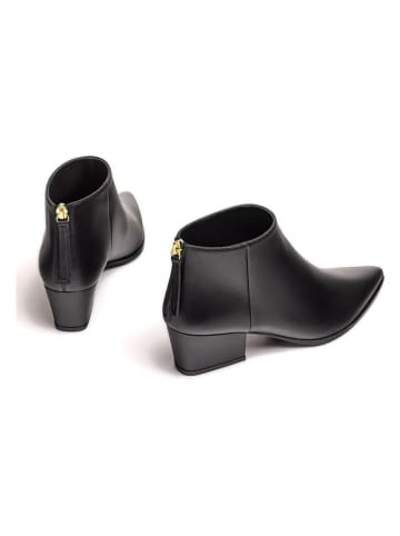 Unisa Leder-Ankle-Boots in Schwarz