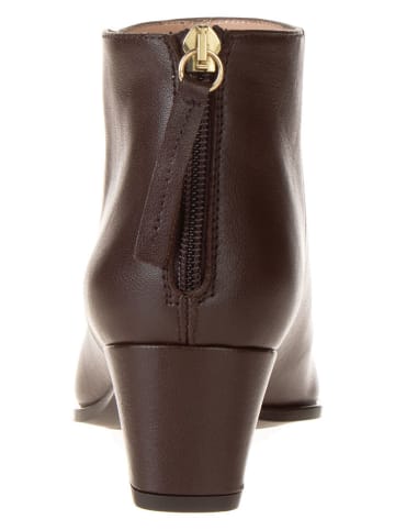 Unisa Leren enkelboots bruin