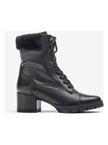 Unisa Leder-Stiefeletten in Schwarz