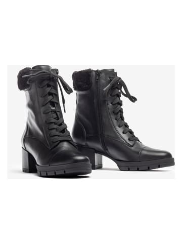 Unisa Leder-Stiefeletten in Schwarz