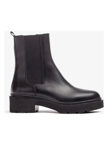 Unisa Leder-Chelsea-Boots in Schwarz