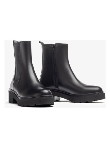 Unisa Leder-Chelsea-Boots in Schwarz