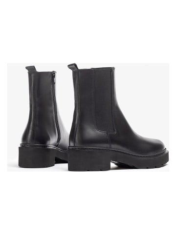 Unisa Leder-Chelsea-Boots in Schwarz