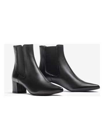 Unisa Leder-Chelsea-Boots "Jurik" in Schwarz
