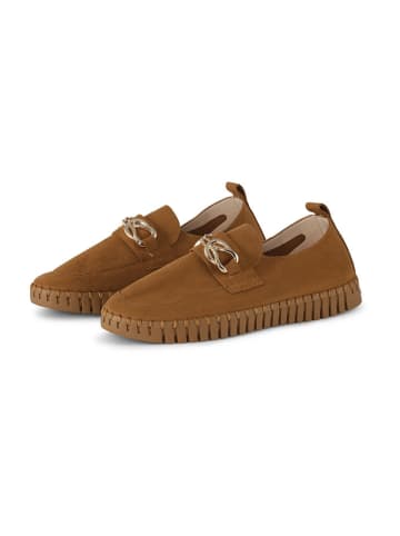 Ilse Jacobsen Leren mocassins lichtbruin