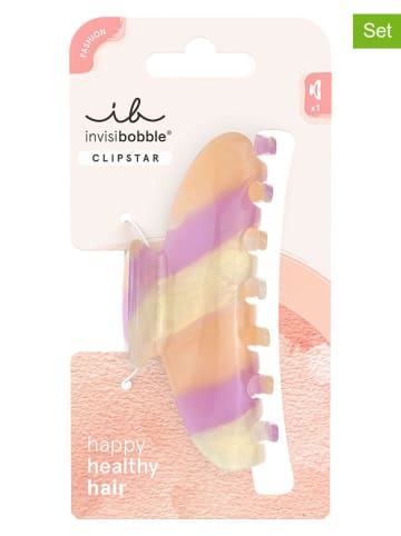 Invisibobble 2er-Set: Haarspange in Beige/ Rosa/ Lila