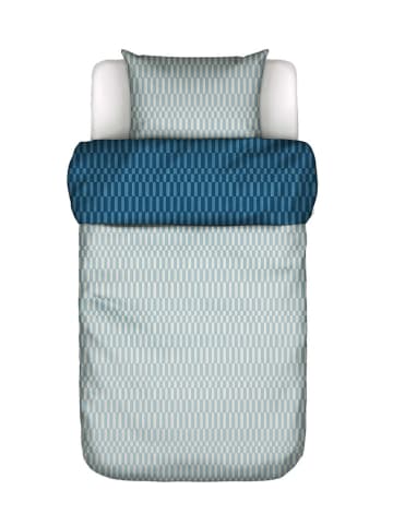 Marc O'Polo Satijnen beddengoedset "Sillia" blauw/lichtblauw