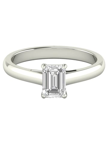 Ethische Diamanten Witgouden ring met synthetische diamanten