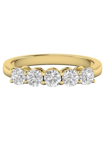 Ethische Diamanten Gold-Ring mit synthetischen Diamanten