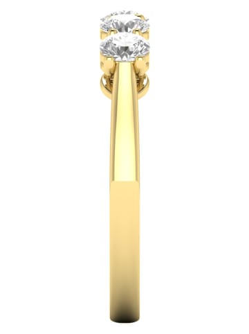 Ethische Diamanten Gold-Ring mit synthetischen Diamanten