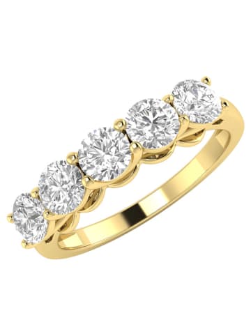 Ethische Diamanten Gold-Ring mit synthetischen Diamanten