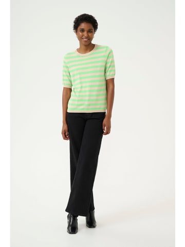 Kaffe Gebreid shirt beige/groen