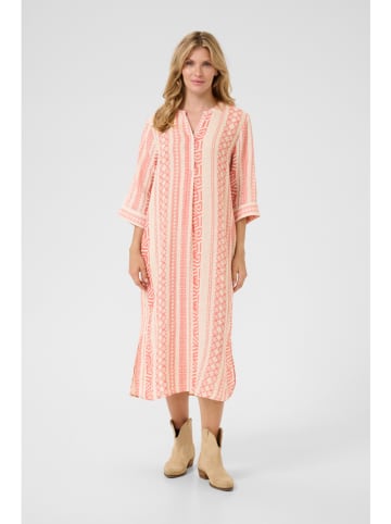 Kaffe Linnen jurk beige/oranje