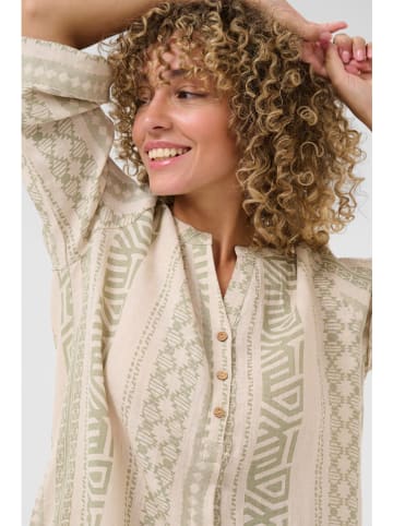 Kaffe Leinen-Kleid in Beige