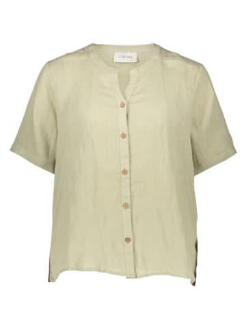 Kaffe Leinen-Bluse in Hellgrün
