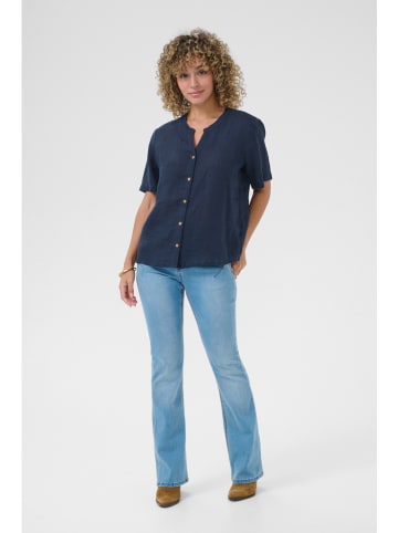 Kaffe Linnen blouse donkerblauw