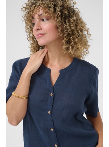 Kaffe Linnen blouse donkerblauw