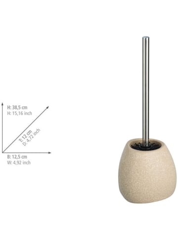 Wenko WC-Garnitur in Beige - (B)12,5 x (H)38,5 x (T)12 cm