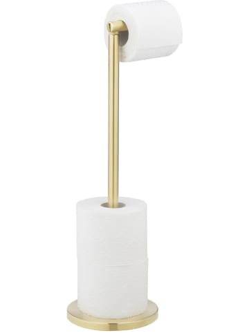 Wenko Toiletrolhouder goudkleurig - (B)21 x (H)55 x (D)17 cm