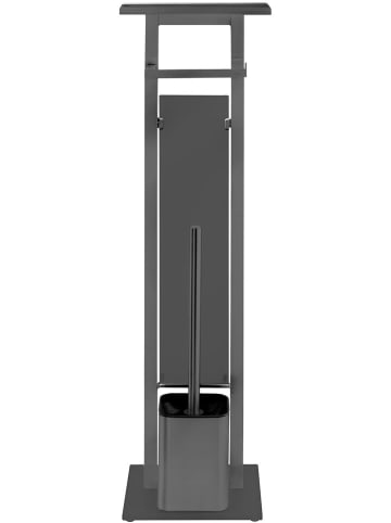 Wenko Toiletborstelgarnituur zwart - (B)18 x (H)70,5 x (D)21 cm