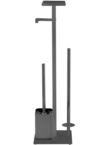 Wenko WC-Garnitur in Schwarz - (B)18 x (H)70,5 x (T)21 cm