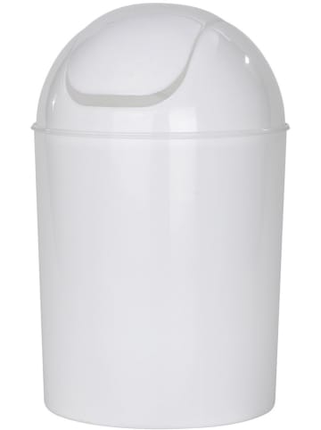 Wenko Afvalemmer met swingdeksel wit - 6 l