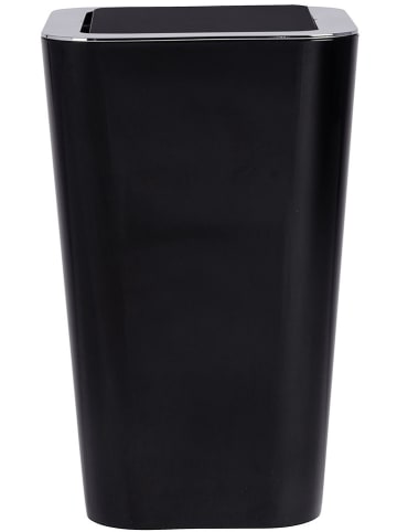 Wenko Schwingdeckeleimer in Schwarz - 6 l