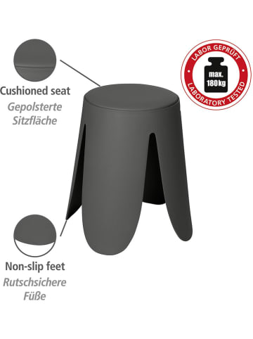 Wenko Badkruk antraciet - (H)46 x  Ø 44,5 cm