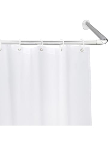 Wenko Douchegordijn-hoekstang zilverkleurig