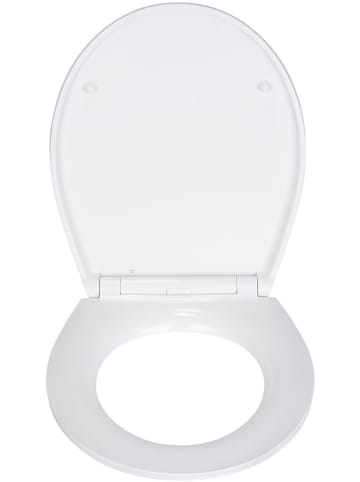 Wenko Easyclose-toiletbril "Agate" wit/goudkleurig