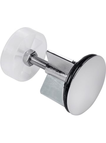 Wenko 2er-Set: Waschbeckenstöpsel in Silber - Ø 4 cm