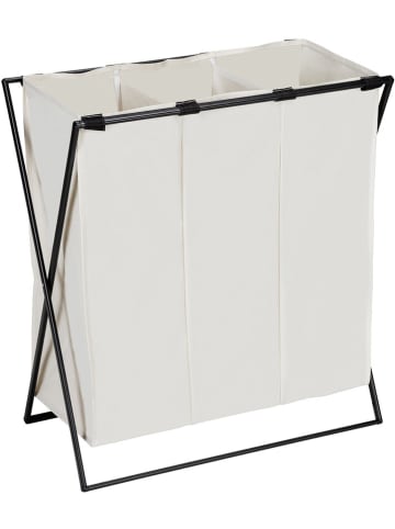 Wenko Wäschesammler in Beige/ Schwarz - (B)69 x (H)76 x (T)37 cm